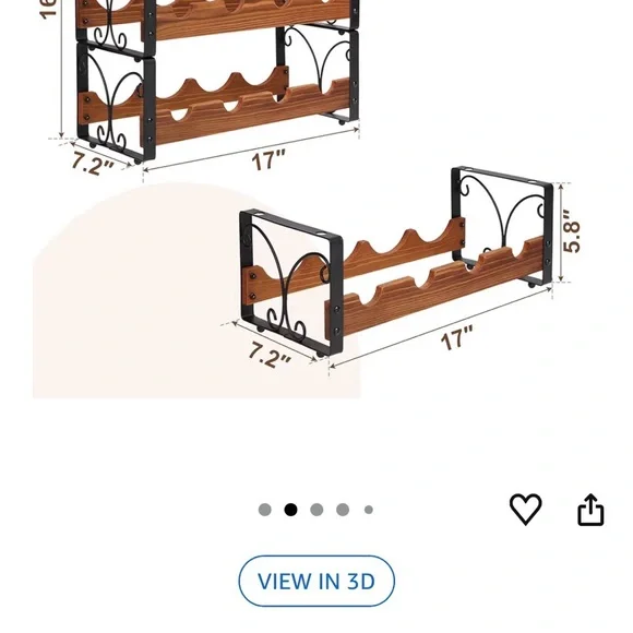 Wood and Metal Wine Rack - Picture 1 of 3